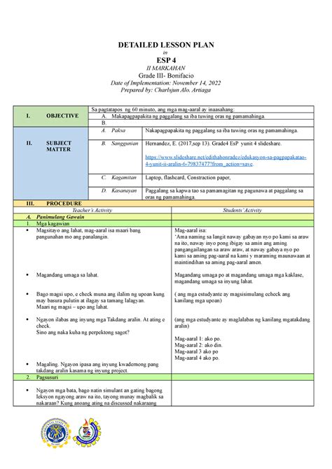 Grade 4 Edukasyon sa Pagpapakatao Modyul: Halaman at mga .
